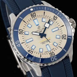 Breitling-Superocean 42mm Blue Bezel SS/RU Cream Dial TF A2824