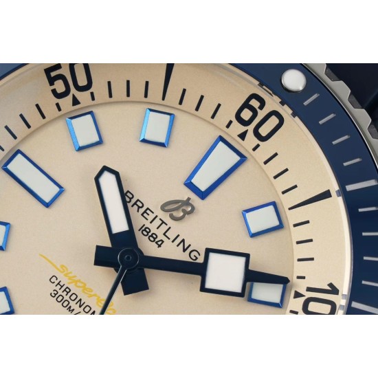 Breitling-Superocean 42mm Blue Bezel SS/RU Cream Dial TF A2824
