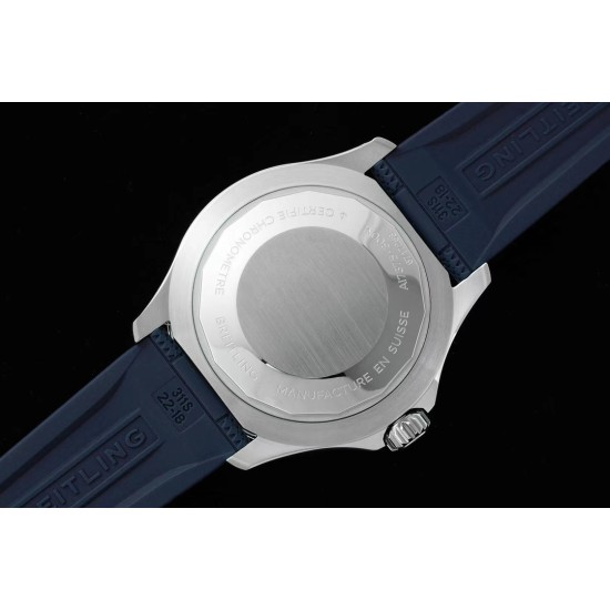 Breitling-Superocean 42mm Blue Bezel SS/RU Cream Dial TF A2824