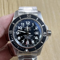 Breitling-Superocean 44mm SS/SS Black/Num TF Asia 2824