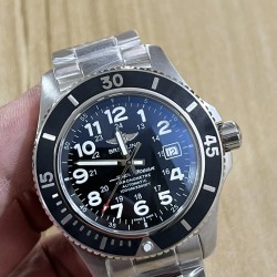 Breitling-Superocean 44mm SS/SS Black/Num TF Asia 2824