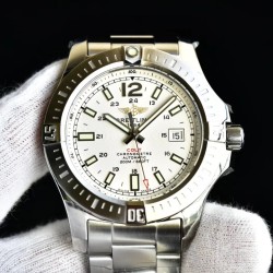 Breitling-Colt 44mm Chronograph Automatic SS/SS White/Stk GF A7750