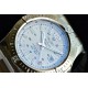 Breitling-Colt 44mm Chronograph Automatic SS/SS White/Stk GF A7750