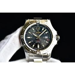 Breitling-Colt 44mm Chronograph Automatic SS/SS Black/Stk GF A7750