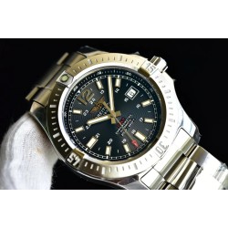 Breitling-Colt 44mm Chronograph Automatic SS/SS Black/Stk GF A7750