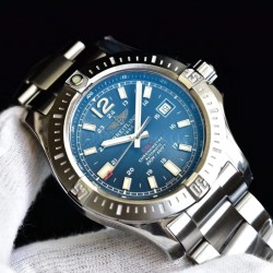 Breitling-Colt 44mm Chronograph Automatic SS/SS Blue/Stk GF A7750