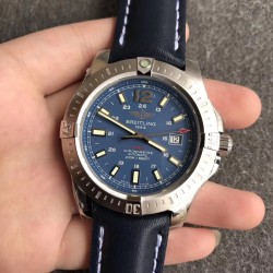 Breitling-Colt 44mm Chronograph Automatic SS/SS Blue/Stk GF A7750
