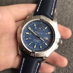 Breitling-Colt 44mm Chronograph Automatic SS/SS Blue/Stk GF A7750