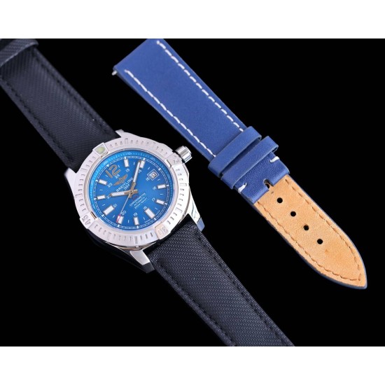 Breitling-Colt 41mm Chronograph Automatic SS/LE Blue/Stk TRF A7750