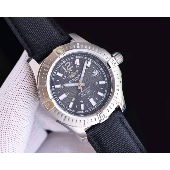 Breitling-Colt 41mm Chronograph Automatic SS/LE Black/Stk TRF A7750