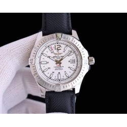 Breitling-Colt 41mm Chronograph Automatic SS/LE White/Stk TRF A7750
