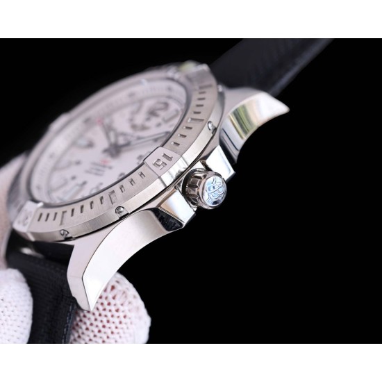 Breitling-Colt 41mm Chronograph Automatic SS/LE White/Stk TRF A7750