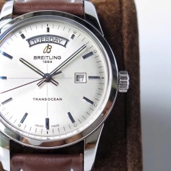 Breitling-Transocean Day Date SS/LE White V7F Asia 2824