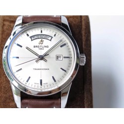 Breitling-Transocean Day Date SS/LE White V7F Asia 2824