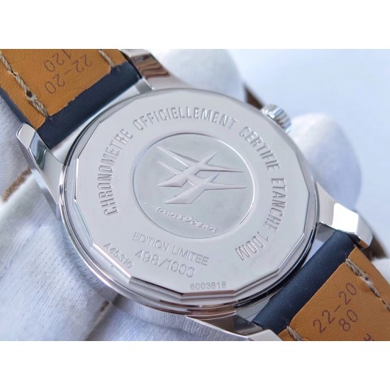 Breitling-Transocean Day Date SS/LE Blue V7F Asia 2824