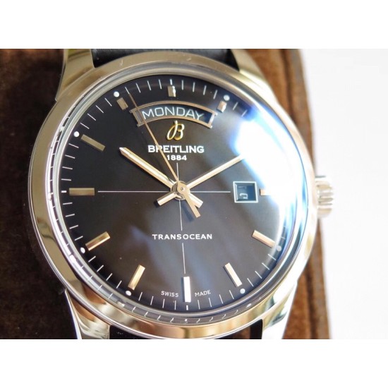 Breitling-Transocean Day Date SS/LE Black V7F Asia 2824