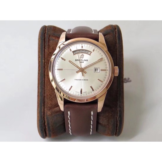 Breitling-Transocean Day Date RG/LE White V7F Asia 2824