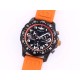 Breitling-Professional Chronograph PVD Black Dial On Orange Strap Swiss Quartz