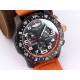 Breitling-Professional Chronograph PVD Black Dial On Orange Strap Swiss Quartz