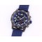 Breitling-Professional Chronograph PVD Black Dial On Blue Strap Swiss Quartz