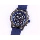 Breitling-Professional Chronograph PVD Black Dial On Blue Strap Swiss Quartz