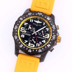 Breitling-Professional Chronograph PVD Black Dial On Yellow Strap Swiss Quartz