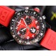 Breitling-Professional Chronograph PVD Black Dial On Red Strap Swiss Quartz