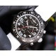 Breitling-Professional Chronograph PVD Black Dial On White Strap Swiss Quartz