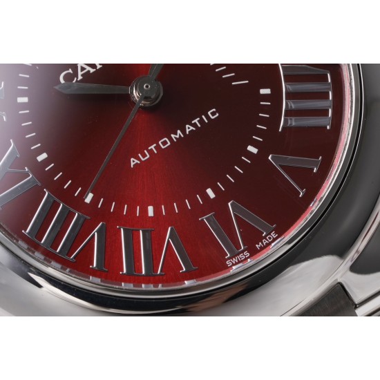 Cartier-Ballon Bleu De Cartier 33mm SS/SS Red Dial AF NH05