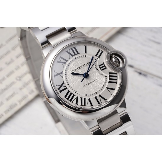 Cartier-Ballon Bleu De Cartier 33mm SS/SS White Dial AF NH05