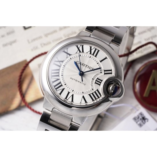 Cartier-Ballon Bleu De Cartier 33mm SS/SS White Dial AF NH05