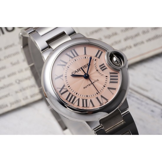Cartier-Ballon Bleu De Cartier 33mm SS/SS Pink Dial AF NH05