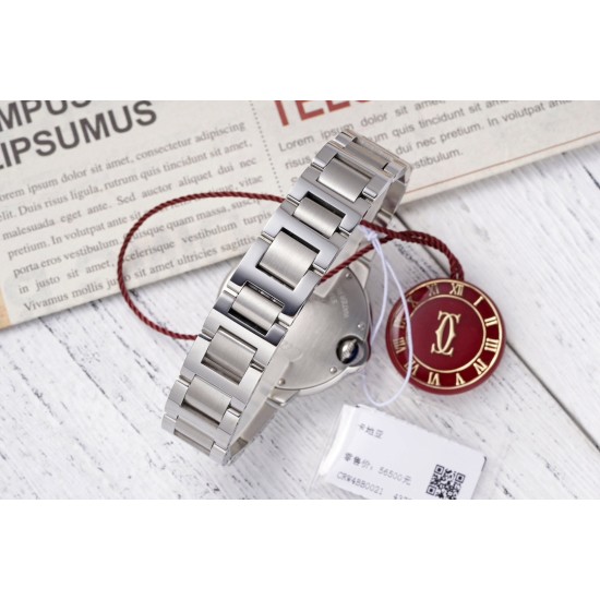 Cartier-Ballon Bleu De Cartier 33mm Dia SS/SS Diamond Dial AF NH05