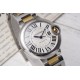 Cartier-Ballon Bleu De Cartier 33mm YG/SS White/Rmn AF NH05