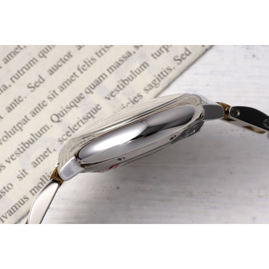 Cartier-Ballon Bleu De Cartier 33mm YG/SS White/Rmn AF NH05