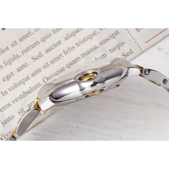 Cartier-Ballon Bleu De Cartier 33mm YG/SS White/Rmn AF NH05