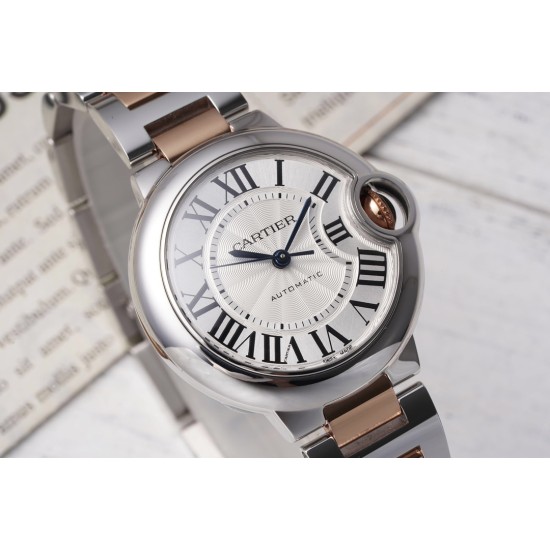 Cartier-Ballon Bleu De Cartier 33mm RG/SS White Dial AF NH05