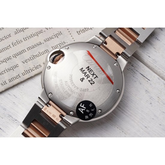 Cartier-Ballon Bleu De Cartier 33mm RG/SS White Dial AF NH05