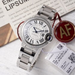 Cartier-Ballon Bleu De Cartier 33mm Dia SS/SS White Dial AF NH05