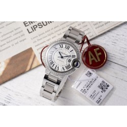 Cartier-Ballon Bleu De Cartier 33mm Dia SS/SS White Dial AF NH05