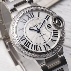 Cartier-Ballon Bleu De Cartier 33mm Dia SS/SS White Dial AF NH05