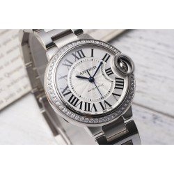 Cartier-Ballon Bleu De Cartier 33mm Dia SS/SS White Dial AF NH05