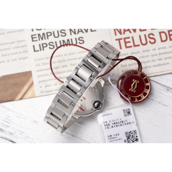 Cartier-Ballon Bleu De Cartier 33mm Dia SS/SS White Dial AF NH05