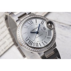 Cartier-Ballon Bleu De Cartier 33mm Dia SS/SS Light Blue Dial AF NH05