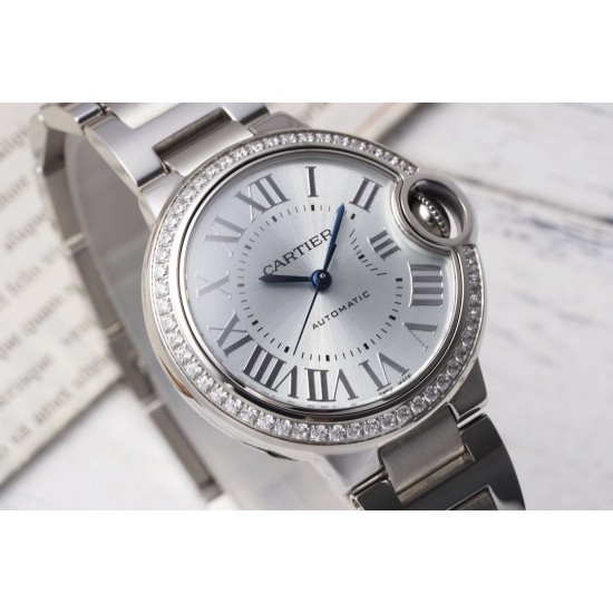 Cartier-Ballon Bleu De Cartier 33mm Dia SS/SS Light Blue Dial AF NH05