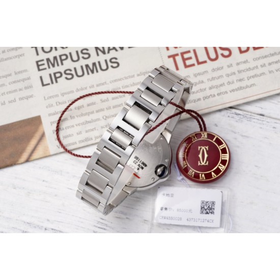 Cartier-Ballon Bleu De Cartier 33mm Dia SS/SS Light Blue Dial AF NH05