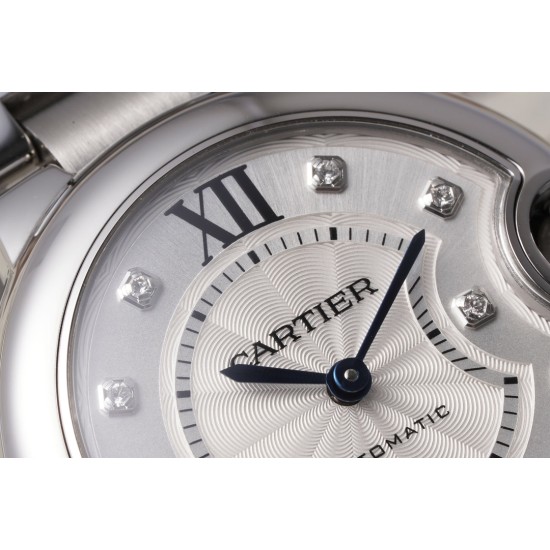 Cartier-Ballon Bleu De Cartier 33mm SS/SS White/Dia AF NH05