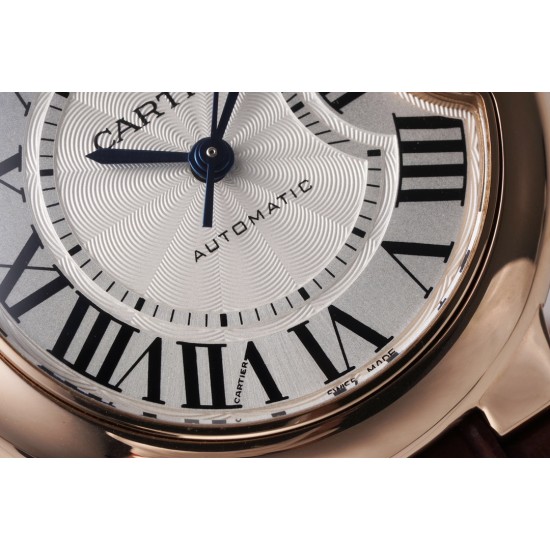 Cartier-Ballon Bleu De Cartier 33mm RG/LE White/Rmn AF NH05