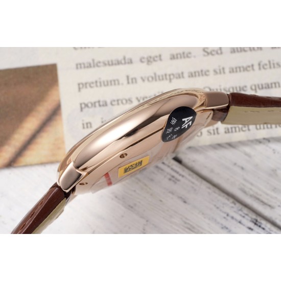 Cartier-Ballon Bleu De Cartier 33mm RG/LE White/Rmn AF NH05