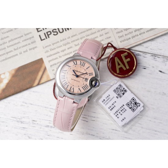 Cartier-Ballon Bleu De Cartier 33mm SS/LE Pink Dial AF NH05
